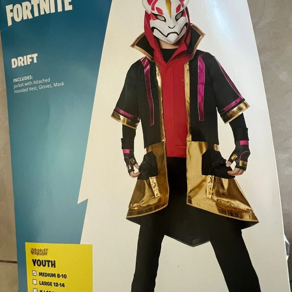 FORTNITE Deift Costume for Youth Medium 8-10